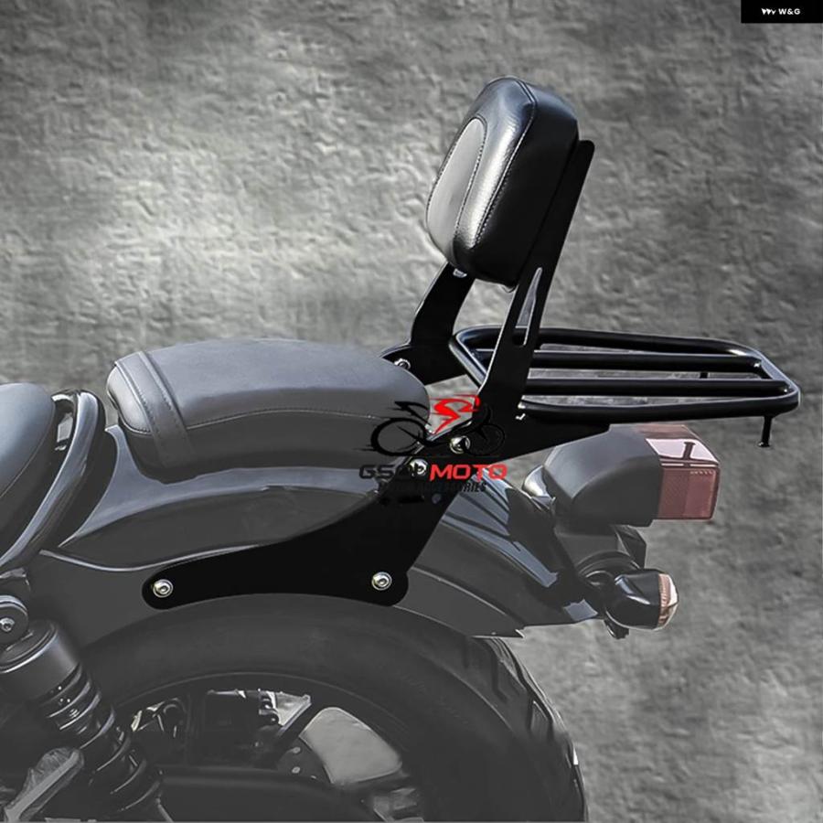 並行輸入品オートバイ バックレスト キャリア リアパッセンジャー シーシーバー ホンダ CMX300 CMX500 REBEL CMX 300 500 ABS SE 20 17 18 19 21 22 23_5