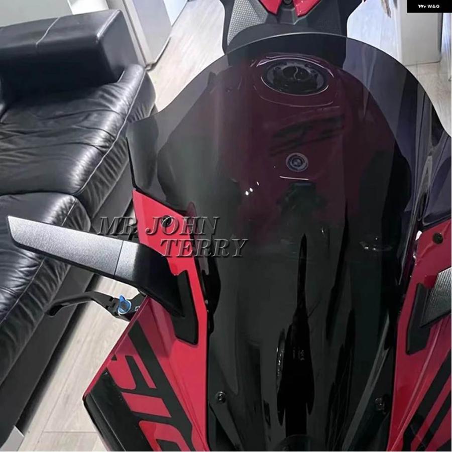 並行輸入品 バイク ミラー カスタムウィング 調整可能回転式バックミラー LEDウィンカーライト BMW S1000RR S 10