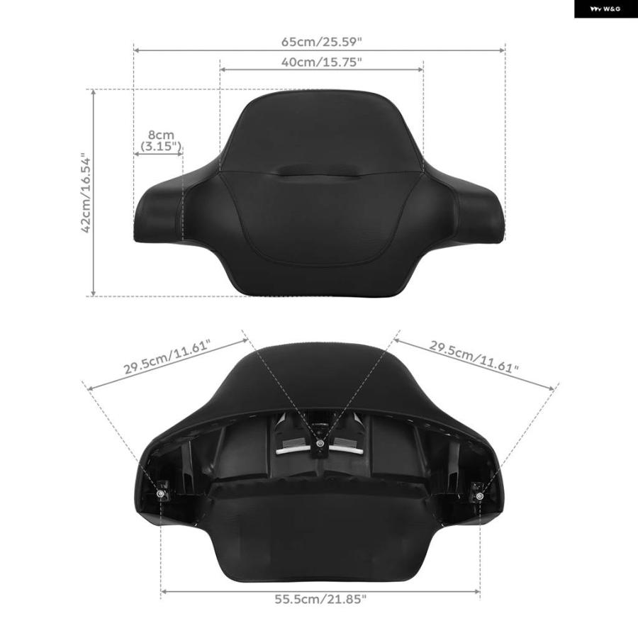 並行輸入品 バイク キング チョップド トランク ラップアラウンドバックレスト ハーレー ツーリング エレクトラ ストリートグライ_4