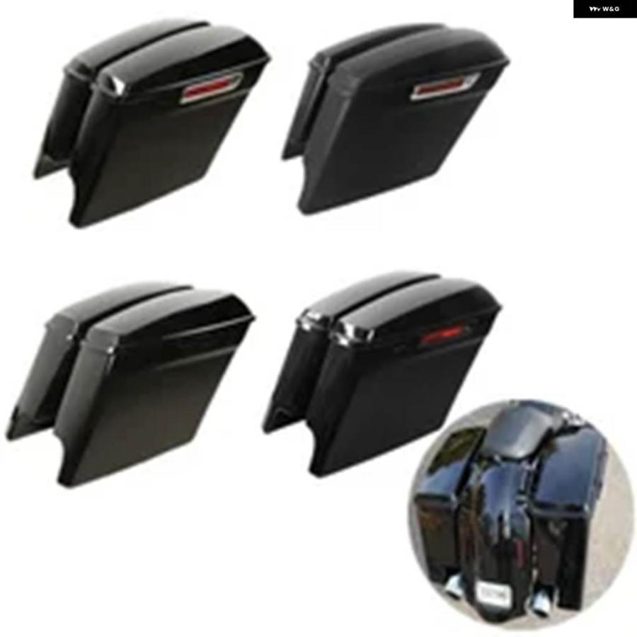 並行輸入品4インチ ストレッチ エクステンデッド サドルバッグ サドルバッグ ハーレー ツーリング ロード キング ストリート エレクトラ グライド 2014-