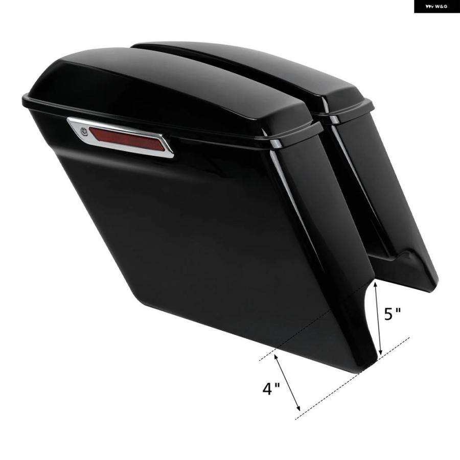 並行輸入品4インチ ストレッチ エクステンデッド サドルバッグ サドルバッグ ハーレー ツーリング ロード キング ストリート エレクトラ グライド 2014-
