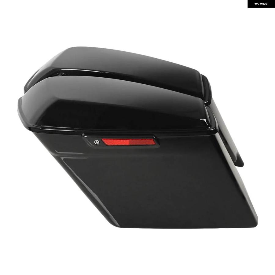 並行輸入品4インチ ストレッチ エクステンデッド サドルバッグ サドルバッグ ハーレー ツーリング ロード キング ストリート エレクトラ グライド 2014-