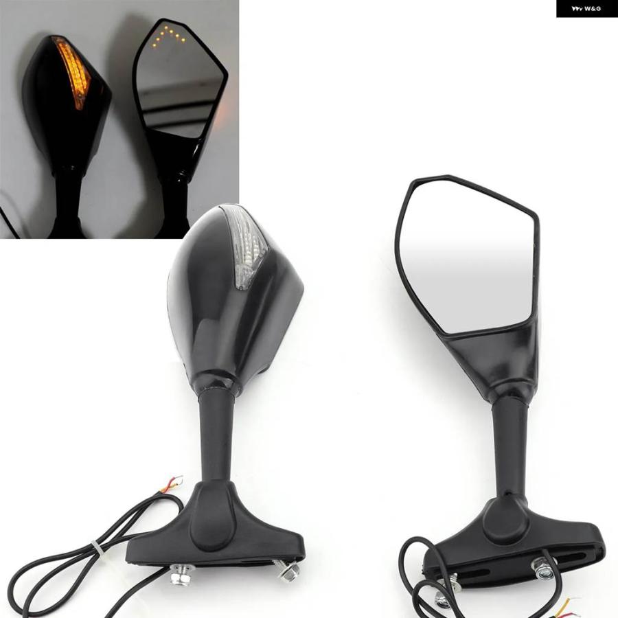 並行輸入品 ペアLEDミラー ヤマハ R6S FZ1 FZ6 FAZER FZ8S FJR1300 XJ6 FZR600 バイク_5