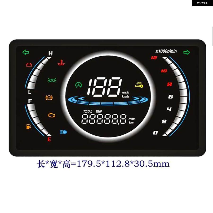 並行輸入品 オートバイ 12Vデジタルスピード メーター LCDデジタル ドゥカティ カワサキ ヤマハ ふくらはぎギア温度199K_4