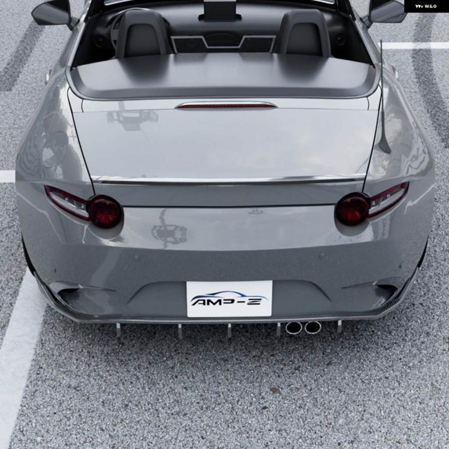 並行輸入品 車用リア バンパー スポイラー 3段階リアロアリップ マツダ MX-5 ミアータ ND 2016 ボディエクステリアガ_7