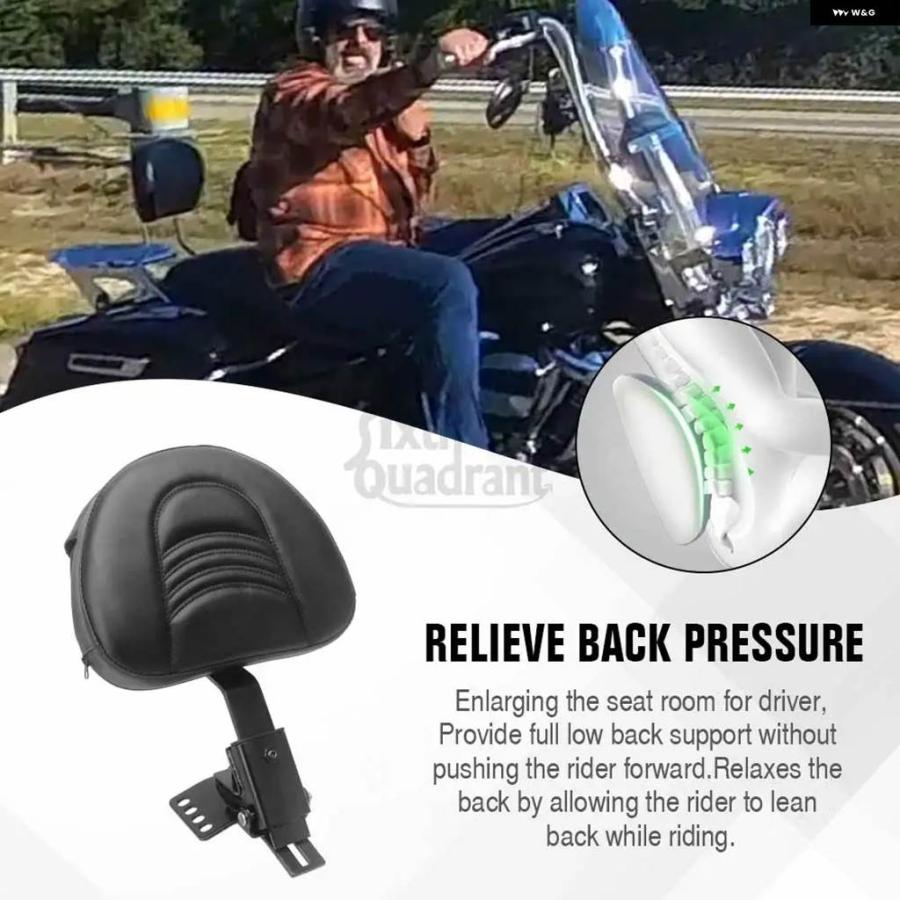並行輸入品 オートバイ アクセサリー プラグインドライバーバックレスト PUレザー ハーレー ツーリング ロードキング スペシャル_4