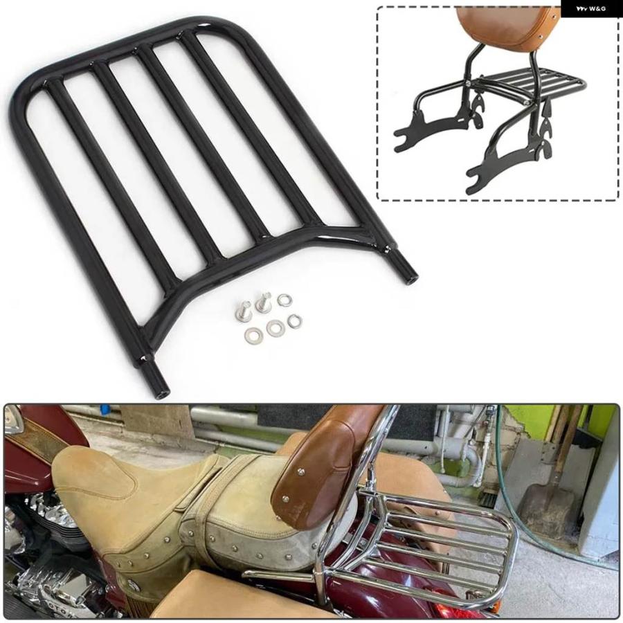 並行輸入品 バイク アクセサリー 1セット ブラック バックレスト シーシーバー リアラゲッジラック 2020-2021 2017