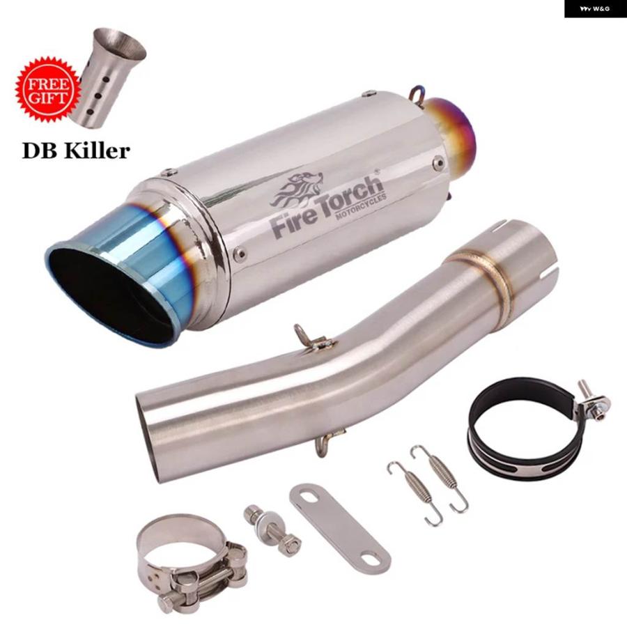 並行輸入品BMW R1200GS アドベンチャー ADV 2004 - 2009 オートバイ 排気 システム エスケープ ミドルリンク パイプ 51MM マフラー モト DB キラーの画像