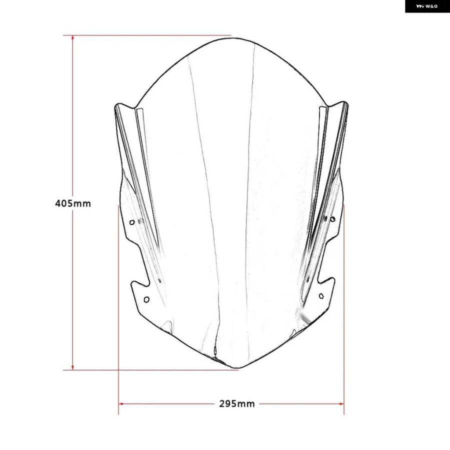 並行輸入品KTM RC125 RC200 RC390 2014-2021 フロントガラス エア ディフレクター オートバイ フロントスクリーン フロントガラス エア ディフレクターの画像
