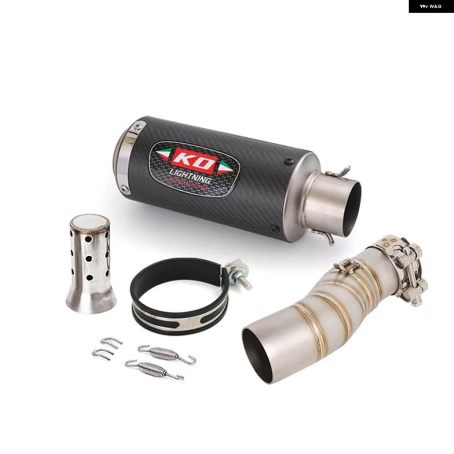 並行輸入品CFMOTO 450MT MT450 2024 2025 テールエスケープ サイレンサー カーボン排気 システム バイク マフラーチップミッドリンク パイプ 51MM_6