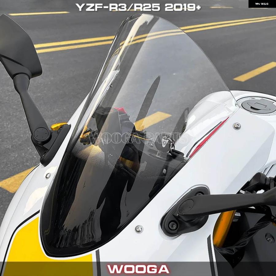 並行輸入品 R3 レースハイウィンドスクリーン ヤマハ YZF-R3 R25 YZF