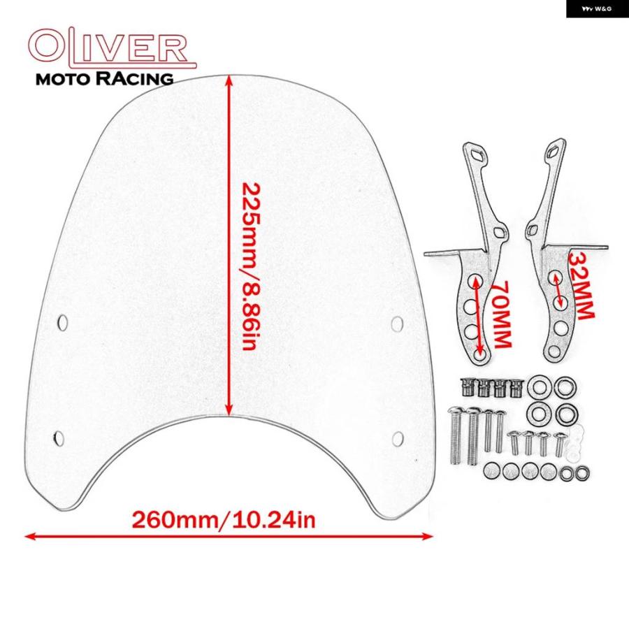 並行輸入品 ELIMINATOR500 バイク フロントガラス ウインドシールド カワサキ ELIMINATOR 500 2024 2025 ウインドデフレクターの画像
