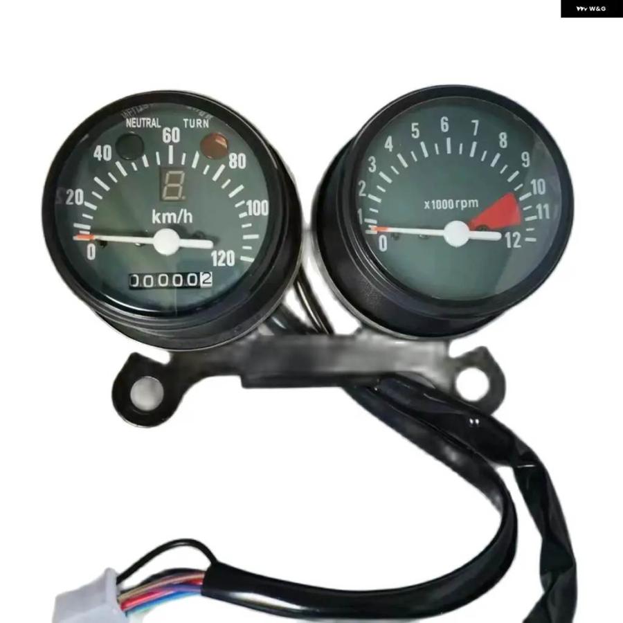 並行輸入品 ホンダ スズキ CG125 バイク メーター アセンブリ 計器 カスタム オドメーター タコメーター ダブル スピード メーター_3