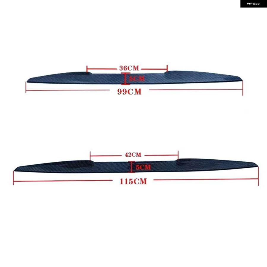 並行輸入品 スポイラー ウィング セダン クーペ ハッチバック SUV 車 リア トランク リッド テールリップ 99CM 115CM PU カーボン ブラックの画像