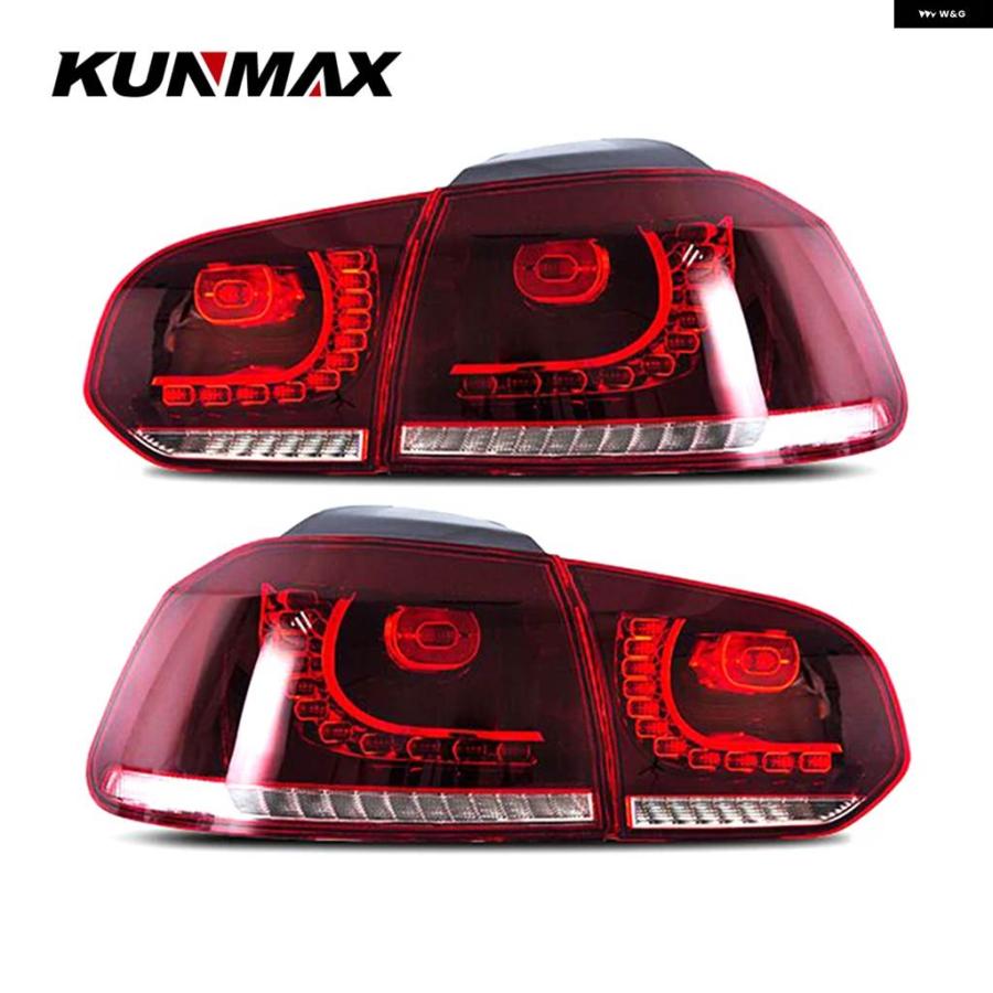 並行輸入品 VW GOLF6 MK6 R20 2008-2013用ペア テールライト アセンブリ 流水点滅 ウィンカーライト ゴルフ 6 テールライトの画像
