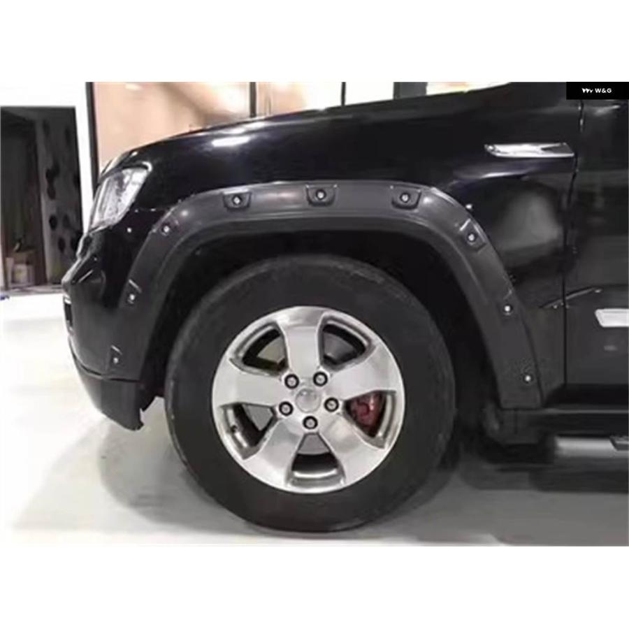 並行輸入品 11-21 ジープ グランド チェロキー 用 カーホイール アイブロウ サイド トリム フェンダー マッドガード_3
