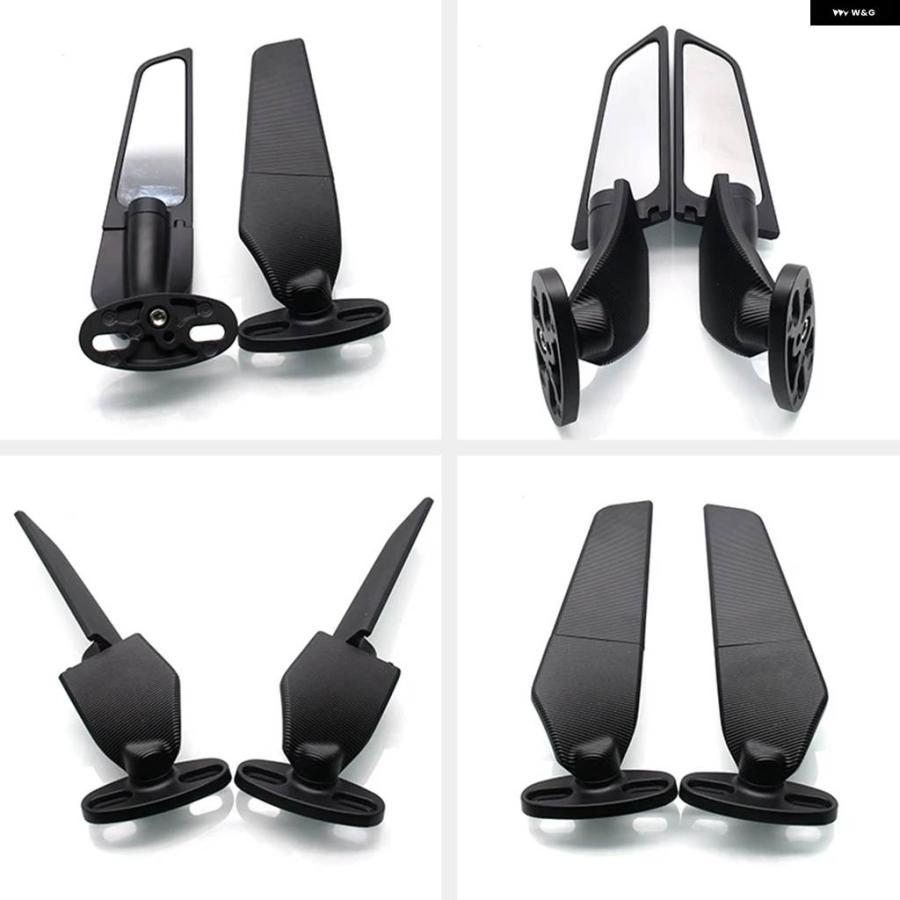 並行輸入品 オートバイ ステルス ウィングレット ミラー サイド回転ミラー ヤマハ R3 R6 R6S R15 R25 R125 V2 V3用_7
