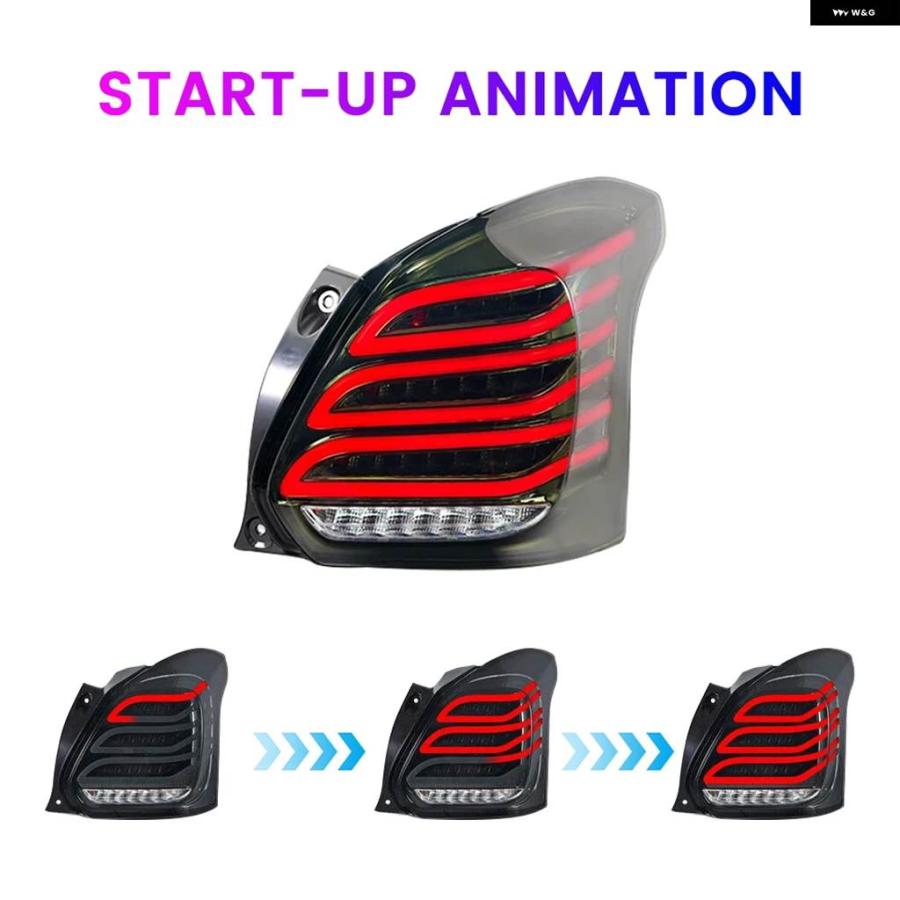 並行輸入品 SWIFT 2017-2022用 テールライト アセンブリ ブレーキライト と LED テールライトの画像