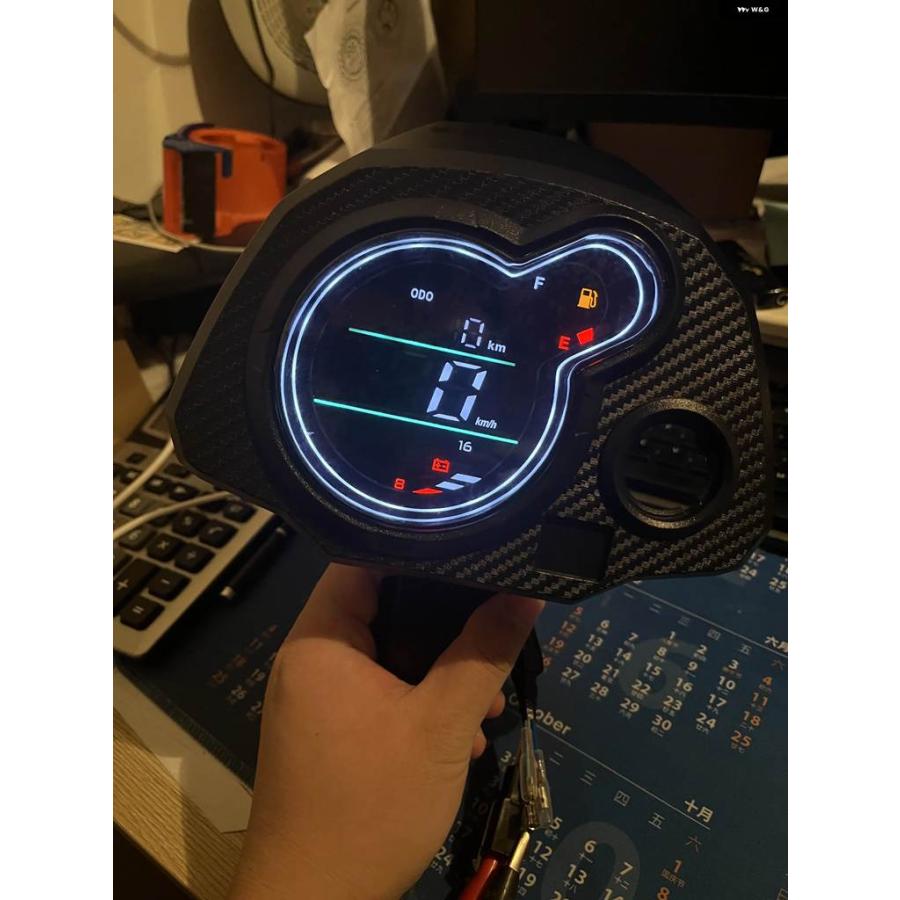 並行輸入品 ホンダ ナビ 110 デジタルメーター バイク 用 タコメーター デジタルスピード メーター ナビ LCD オドメーターの画像
