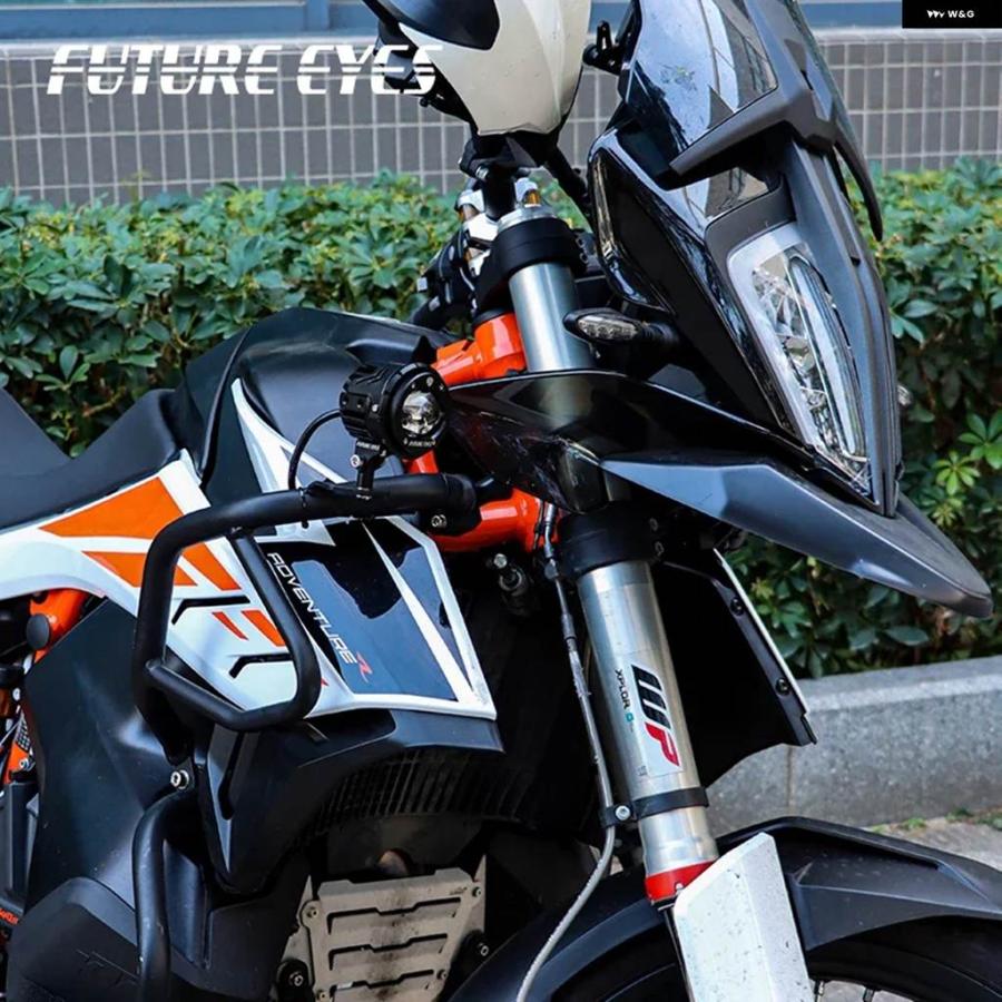 並行輸入品 FUTURE EYES F20P バイク 用 LED スポットライト ロー/ハイビーム イエロー/ホワイト 舗装カットラインライト バースの画像