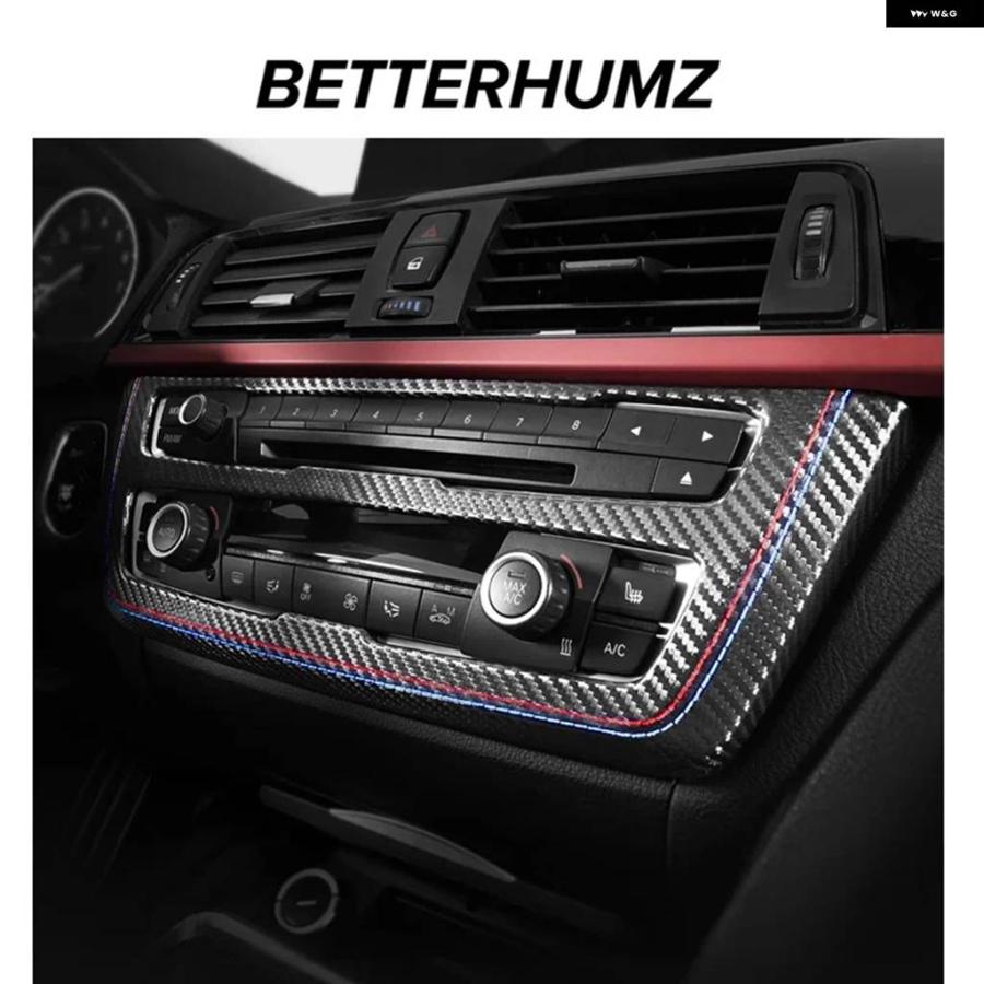 並行輸入品 BMW F30 F32 F34 3シリーズ 2013-2019 センター コンソール CD パネル カバー アルカンターラ製 トリム ステッカーの画像