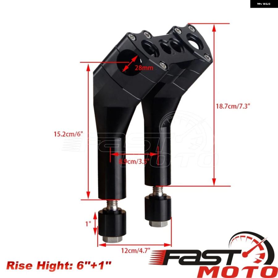 ブランド登録なし - 並行輸入品 6in 手持ち部分赤ちょうちん ライザー 28MM 1-1/8in マウント クランプ T赤ちょうちん 野球クラブ 表現スタイル バーライザー ハーレー ダイナ 置き目馬乗り FXDLS FXDL
