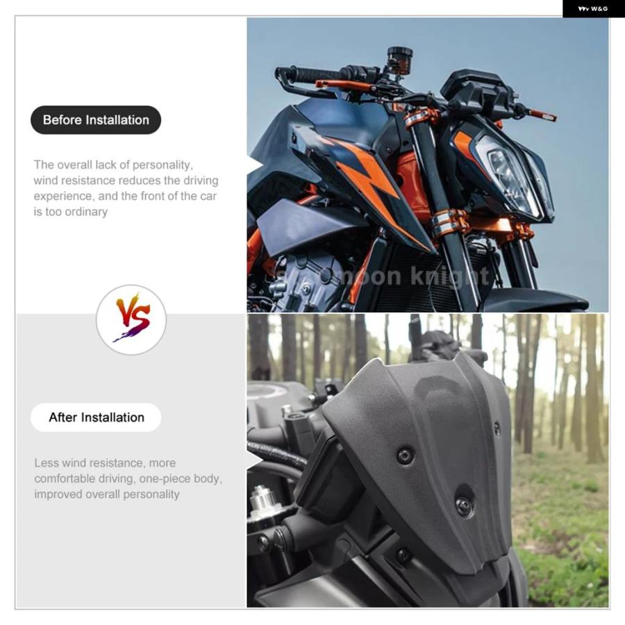 ブランド登録なし - 並行輸入品 自動二輪車 890 DUKE 2020 R 2021 GP 2022 ミニウインドシールド 向こう正面 陳列箱映写幕 デフレクター