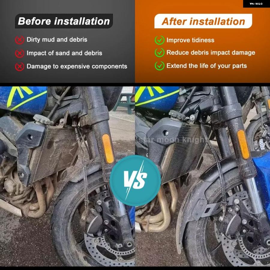 ブランド登録なし - 並行輸入品 BMW R1200RS R 1200RS 2015-2018 R1250RS R 1250RS 2019- 自動二輪車 どろ除け 向こう正面 マッドガード エクステンダー