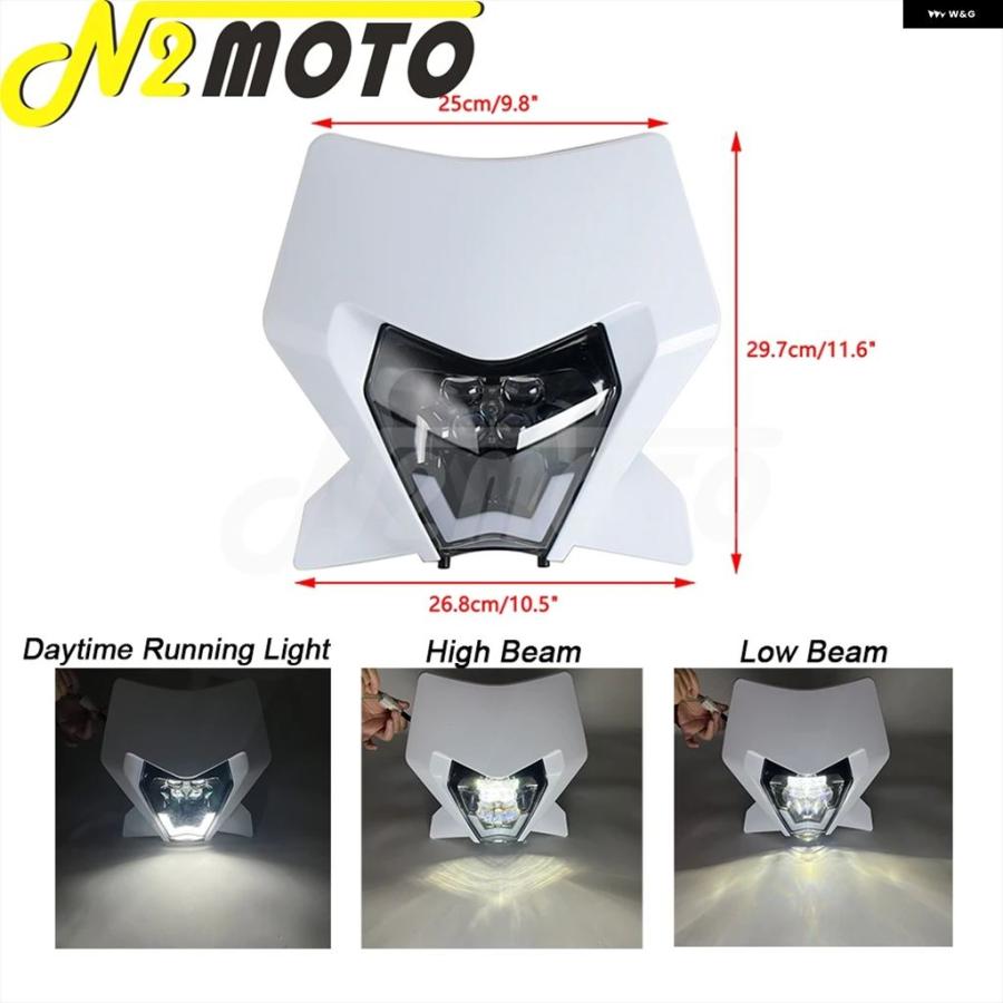 ブランド登録なし - 並行輸入品 自動二輪車 LED 前照灯 KTM EXC250 EXC300 EXC450 SX250 SX300 SX450 XC250 XC300 XC450 ダート 自動二輪車 エンデューロ 前照灯