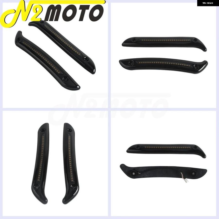 ブランド登録なし - 並行輸入品 ハーレー 置き目馬乗り ST FXLRST FXRST 自動二輪車 トレーサー 前照灯 フェアリング ベント 声遣い照明ランプ LED ウィンカー ともし火 DRL