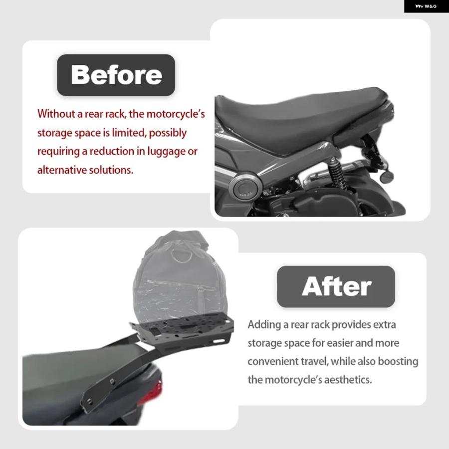 ブランド登録なし - 並行輸入品 自動二輪車 後押し 鉤括弧 ホンダ NAVI 110 2022-2024 - 記憶装置 いの一番入れもの 受け支える 球歴 積貨委託貨物 尻っ方御徒面子 保持者