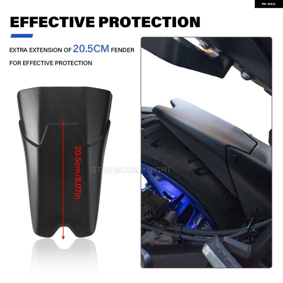 ブランド登録なし - 並行輸入品 ABS 自動二輪車 / マッドガード /リアフェンダーエクステンダー ヤマハ TRACER7 TRACER 7 TRACER 7 GT 2025- 自動二輪車