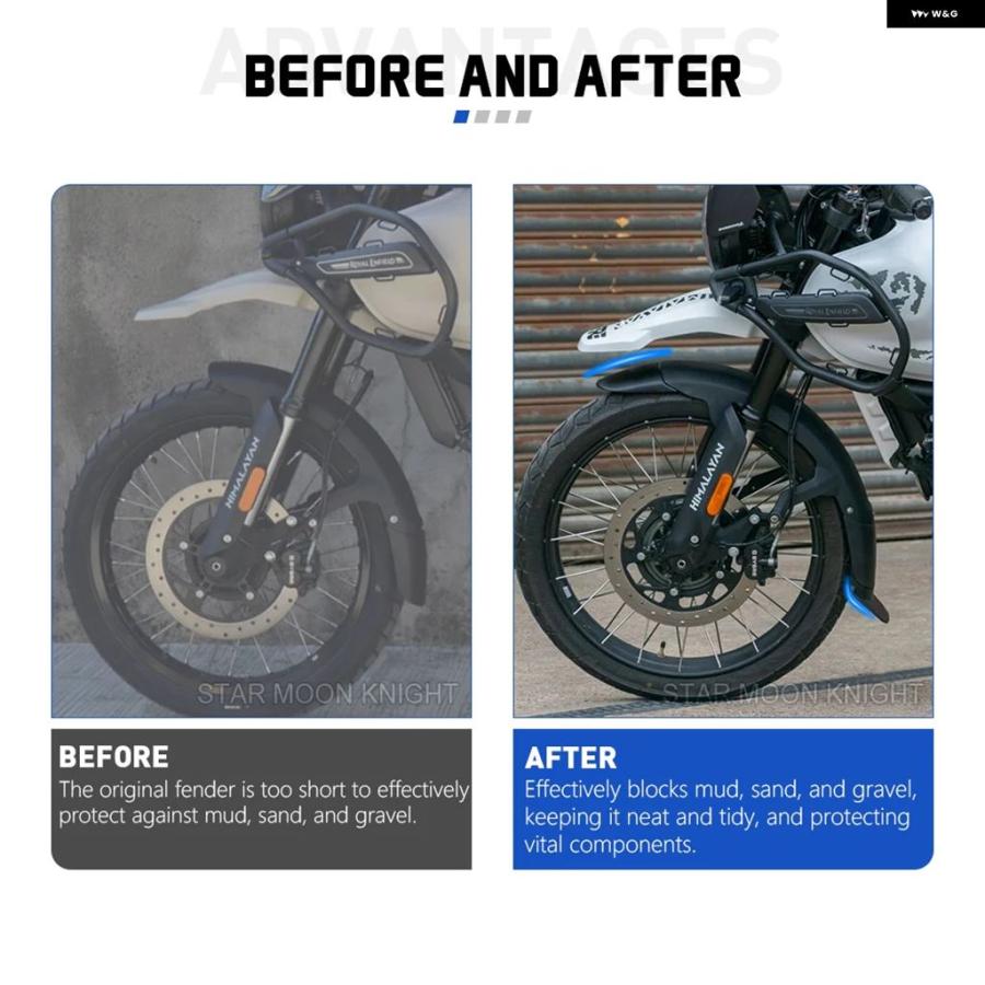 ブランド登録なし - 並行輸入品 自動二輪車 マッドガード HIMALAYAN 450 2024 2025 DAYTONA660 フロントホイールフェンダーエクステンダー