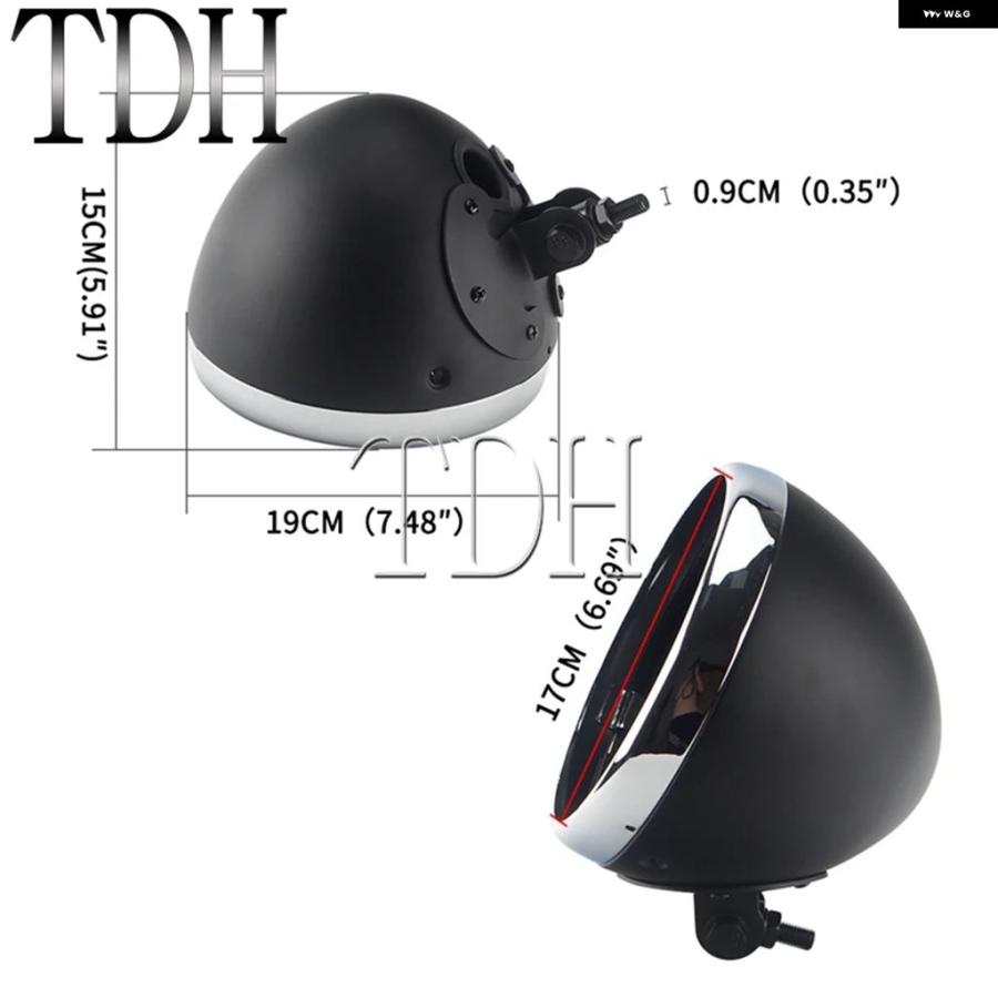 並行輸入品 バイク クローム7インチ ヘッドライト LED ヘッド