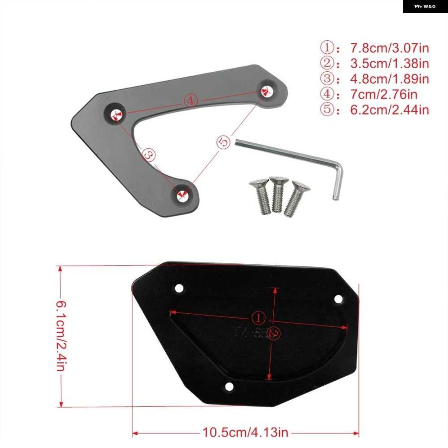 並行輸入品スズキ 650/XT VSTROM DL650 V STROM650 2012-2023 オートバイ バイク キック スタンド フットサイド スタンド 拡大 延長 プレート パッドの画像
