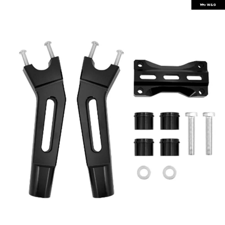 並行輸入品10インチ ハンドルバー ライザー クランプ オートバイ ハンドルバー ライザー ソフテイル VRSC スポーツスター XL ダイナ_3