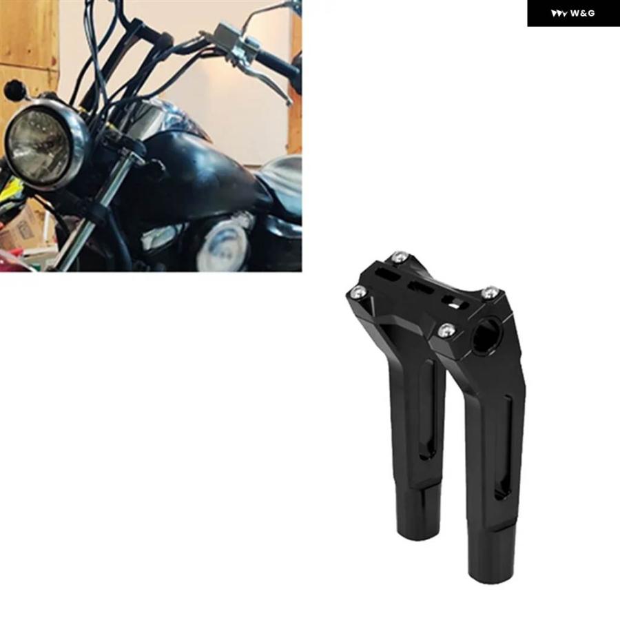 並行輸入品10インチ ハンドルバー ライザー クランプ オートバイ ハンドルバー ライザー ソフテイル VRSC スポーツスター XL ダイナ_6