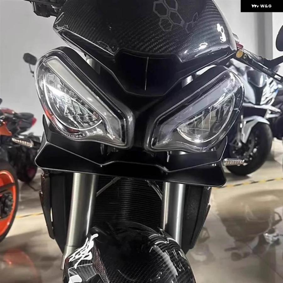 並行輸入品オートバイ フロントリップ固定翼 フェアリング フロントスポイラー キット ストリートトリプル765 RS ストリートトリプル765 S RS 2017-2024