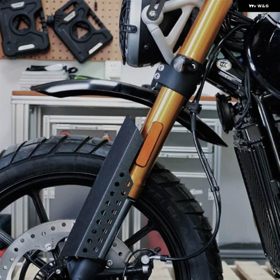 並行輸入品SCRAMBLER 400X マッドガード SCRAMBLER 400X フロントハイ マウント フェンダー バイク アクセサリー シルバー-A02Gの画像