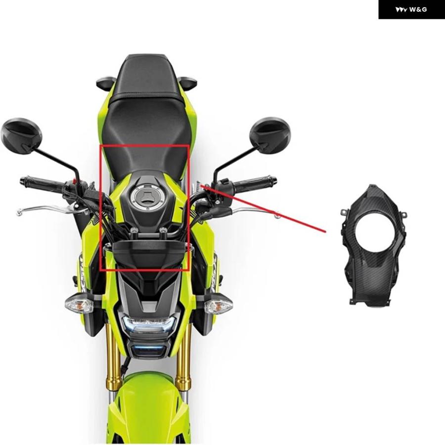 並行輸入品ホンダ GROM MSX125 2016-2020 オートバイ ガスタンク カバー フェアリング 燃料タンクカバー アクセサリー カーボン-A02Gの画像