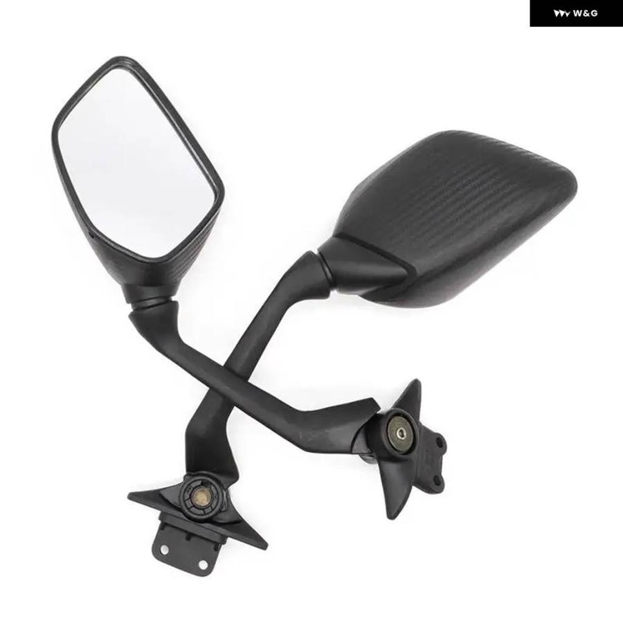 並行輸入品 ヤマハ TMAX530 2015 - 2018 バイク ブラックミラー リフレクター サイドカーボンシェイプミラー ア_4
