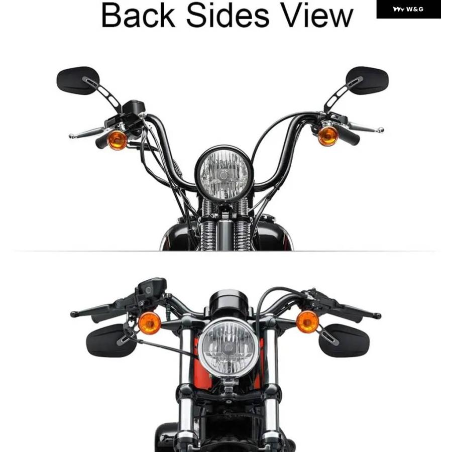並行輸入品 オートバイ 汎用 8MMリアビューサイドミラー ハーレー ツーリング ロードキング ストリートグライド ソフテイル アの画像