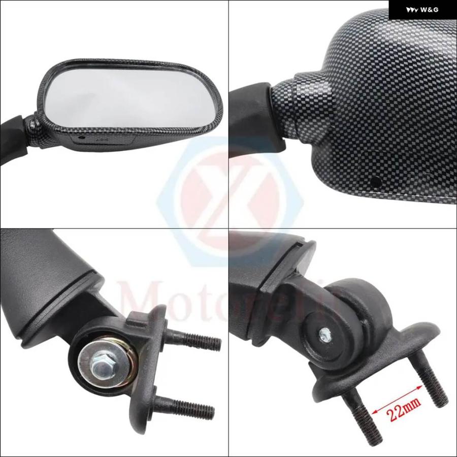 並行輸入品 バイク バックミラー レーシングミラー ヤマハ FJR 1300 FJR1300 FJR-1300 2003 2004の画像