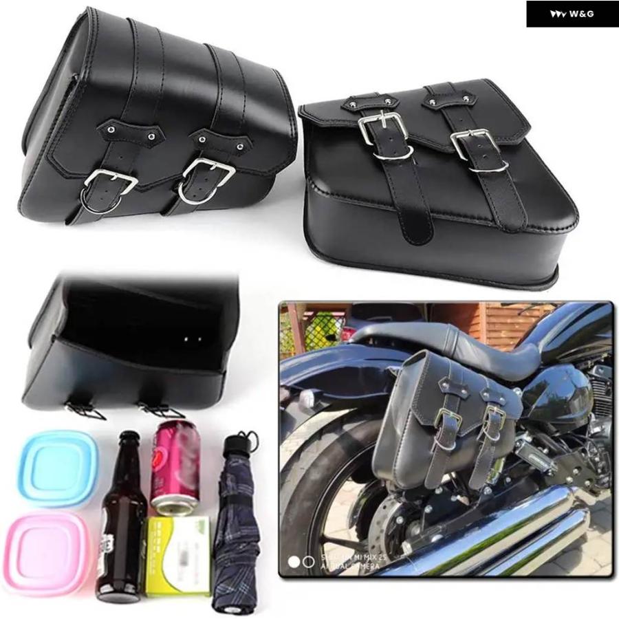 並行輸入品 防水 バイク バッグ スポーツスター 1200 バイク サドルバッグ PUレザー バイク サイド ツールバッグ アウト_7