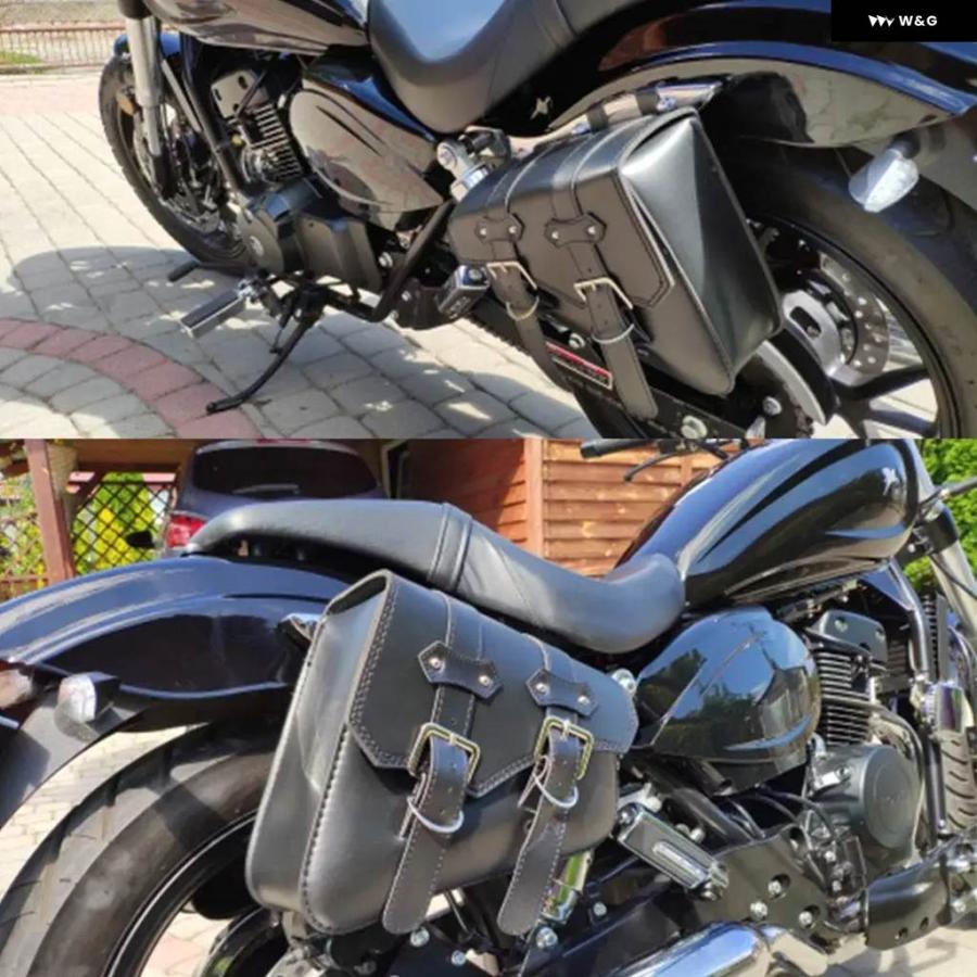 並行輸入品 防水 バイク バッグ スポーツスター 1200 バイク サドルバッグ PUレザー バイク サイド ツールバッグ アウト_8