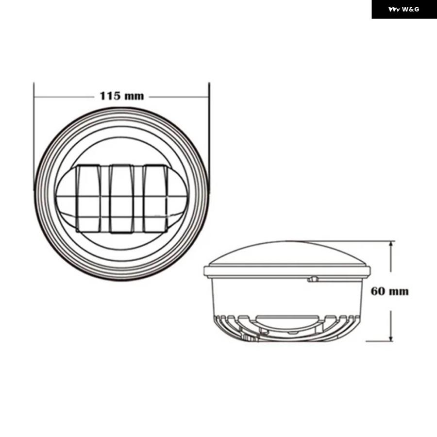 並行輸入品 クローム 4.5インチ プロジェクター LED 補助ランプ ハーレー バイク LED フォグランプ  カスタム パーツ_4