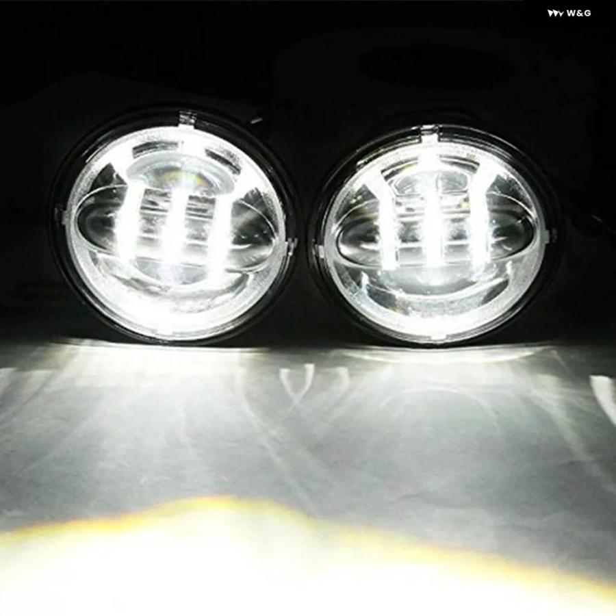 並行輸入品 クローム 4.5インチ プロジェクター LED 補助ランプ ハーレー バイク LED フォグランプ  カスタム パーツ_6