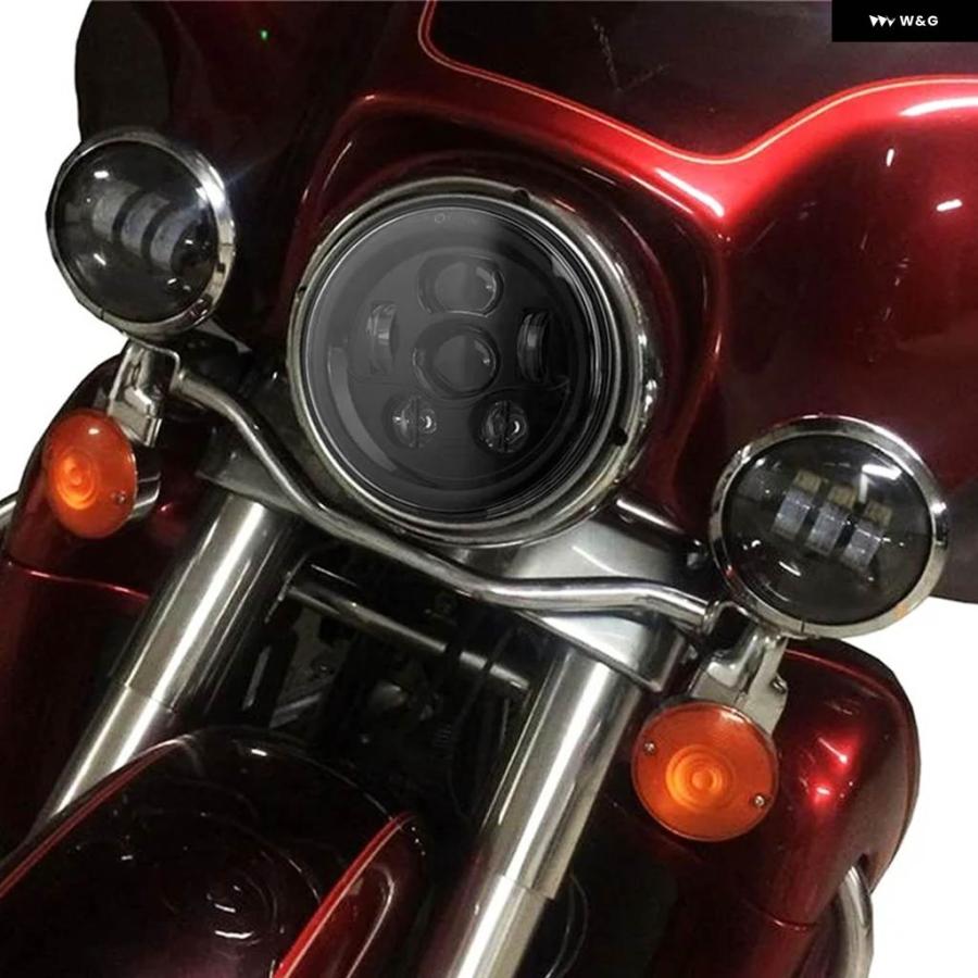 並行輸入品 7インチ バイク ハイ/ロービーム LED ヘッドランプ バイク ソフテイル ツーリング CVO ファットボーイ ローの画像