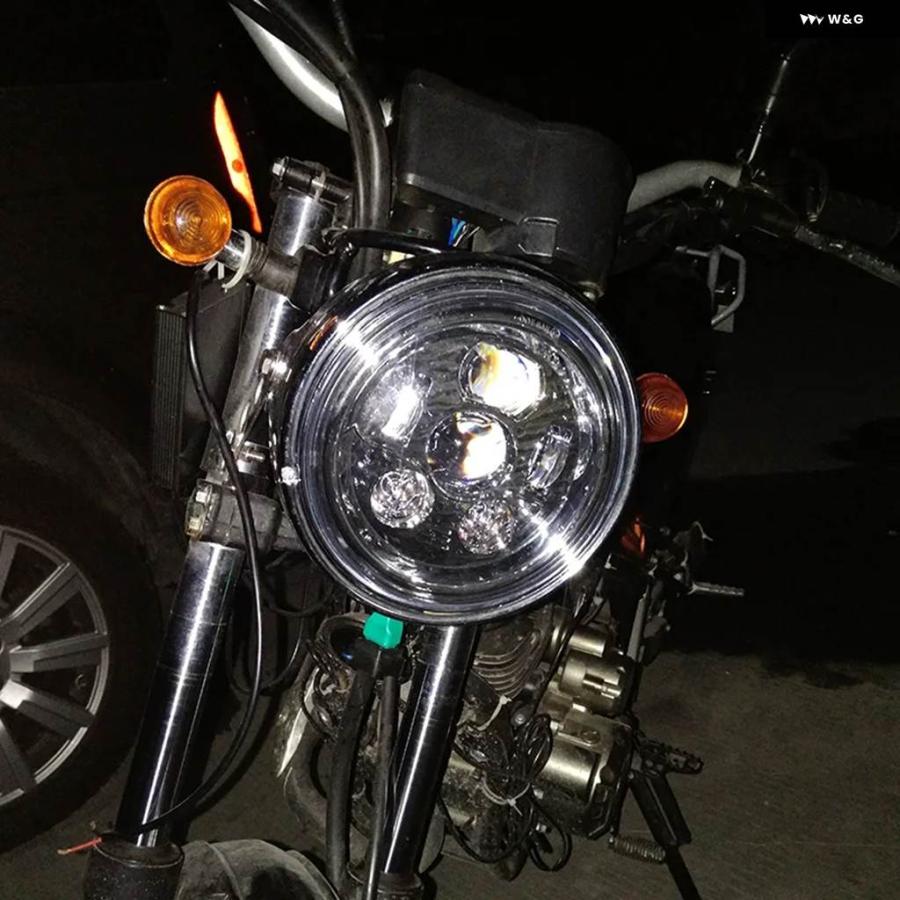 並行輸入品 7インチ バイク ハイ/ロービーム LED ヘッドランプ バイク ソフテイル ツーリング CVO ファットボーイ ローの画像