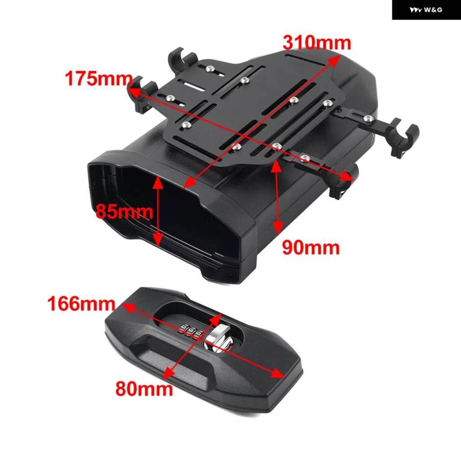 並行輸入品 オートバイ 3.8リットル サイド 汎用 ツール ボックス BMW R1250GS R1200GS ADV CFMOTの画像